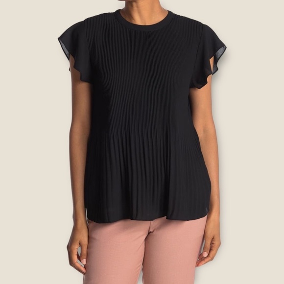 Adrianna Papell Tops - Adrianna Papell Black Pleat Top